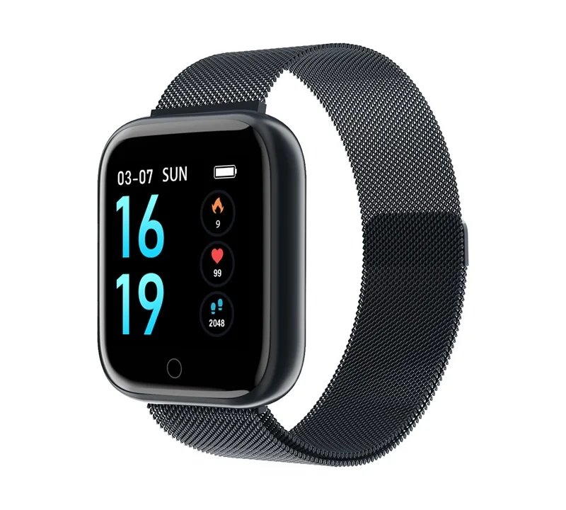 Steel Black Женские водонепроницаемые Смарт-часы P70 P68 Plus Bluetooth Smartwatch для Apple IPhone Xiaomi монитор сердечного ритма фитнес-трекер - Цвет: Steel Black