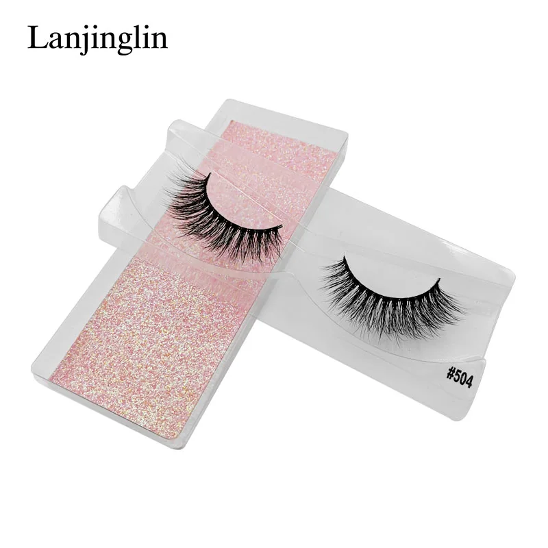 LANJINGLIN, 1 пара, искусственные 3d норковые накладные ресницы, натуральные длинные накладные ресницы, накладные ресницы, для наращивания, сексуальные, для макияжа, для выщипывания