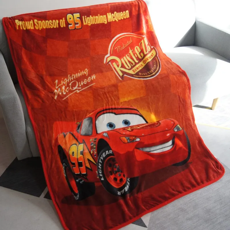 Легкое тонкое одеяло disney 95 Lightning Mc queen Cars, покрывало для сна, 100x140 см, для детей, мальчиков, рождественский подарок