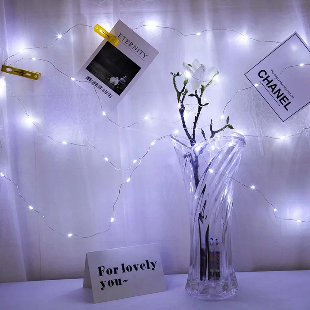 20 м 200LED водонепроницаемый медный провод декоративный светильник USB пульт дистанционного управления 8 функций Свадебная вечеринка открытый светильник F1219