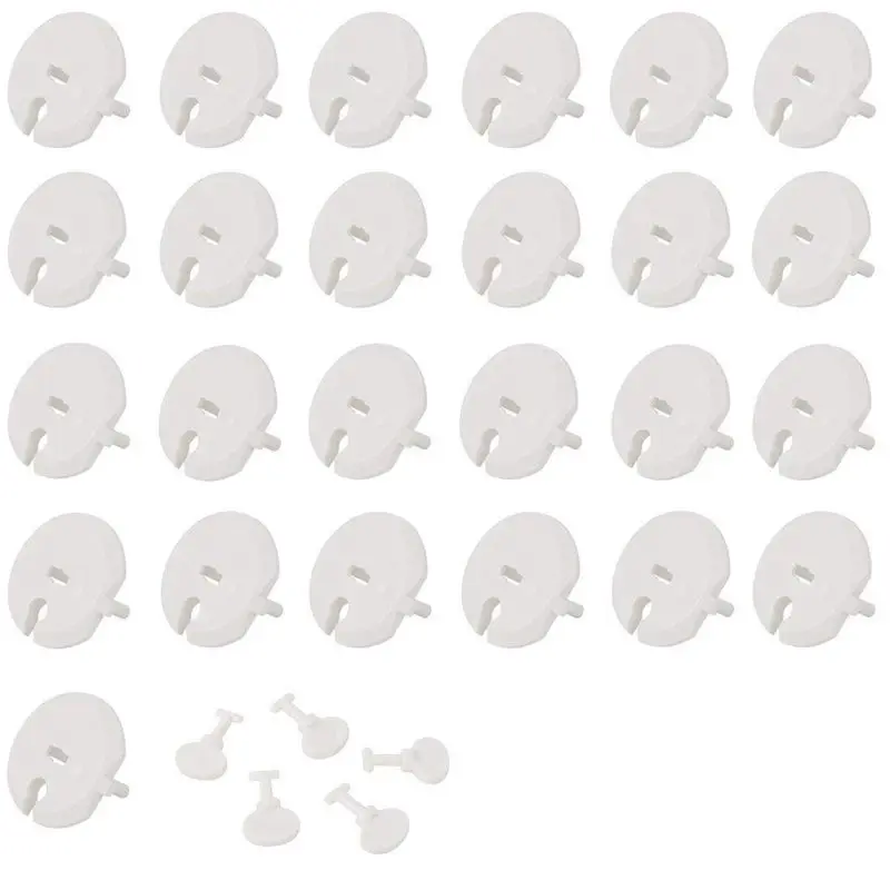 

New 30 Pcs (25 Caches + 5 Keys) Caches Sockets For Child Safety Current With Caches Sockets With Rotating Mechanism