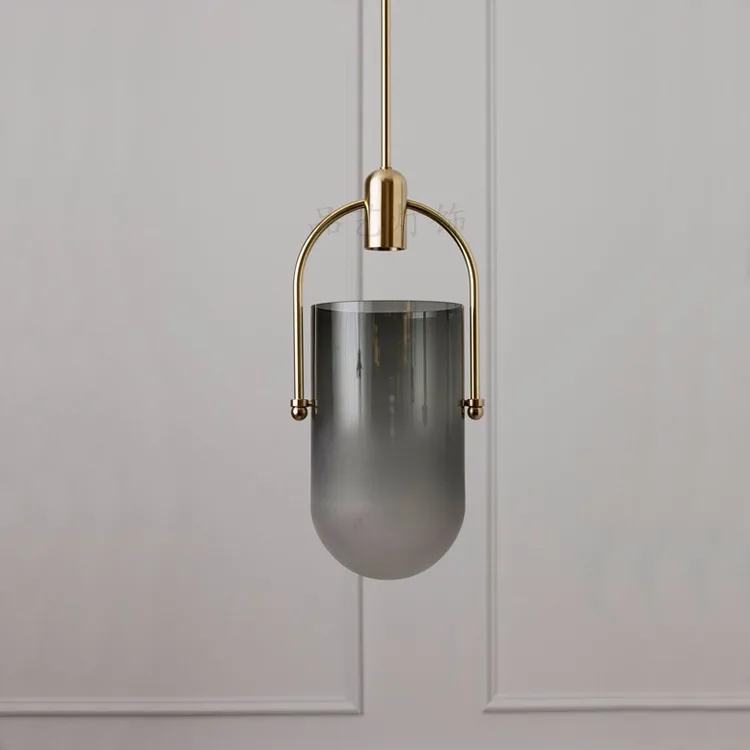 Modern Pendant Light Single Head Glass Bar Coffee Shop Bedside Bedroom Light Fixtures Home Decor Hanging Lamp - Цвет корпуса: A