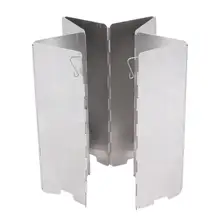 8 пластин Складная печь ветровое стекло экран посуда для пикника ветрозащитная посуда для приготовления пищи на открытом воздухе газ ветрозащитный экран плиты оборудование для кемпинга