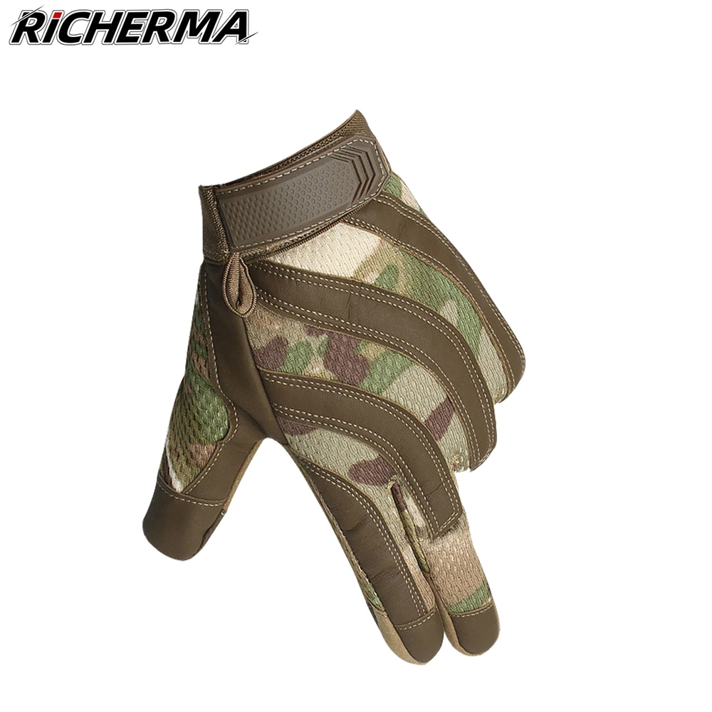 Full Finger Camo Motorcycle Gloves Men Touch Screen Motorbike Non-slip Sport Mountain Bike Biker Climbing Women Mittens | Автомобили и