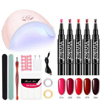 

Manicure Tool Set Full Set Of New Lazy Three-In-One Nail Glue One-Step Glue UV Lamp Tool Set Home Professional Suit Manicure