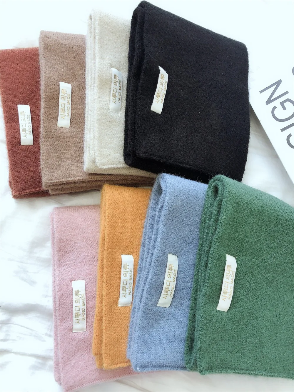 Solid Soft Women Scarf Cashmere-like Scarves Lady Shawls Wraps Winter Pashmina Femal Hijab Bandana Cachecol Foulard Poncho