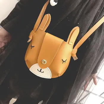 

2020 6 Colors Kids Lovely Bags Newest Arrival Cute Kids Baby Girls Mini Crossbody Bag Rabbit PU Handbag Children Shoulder Bags