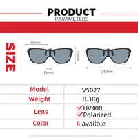 Lunettes de soleil tendance 2026 à clipser, grande monture, polarisées, relevables, pour hommes, adaptées à la conduite, avec verres polarisants miroir bleus et rouges 5