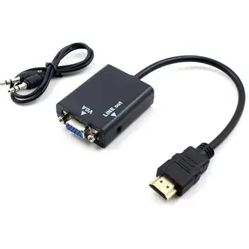 

New VGA Male to HDMI Female Converter Adapter Cable With Audio Output 1080P VGA HDMI Adapter