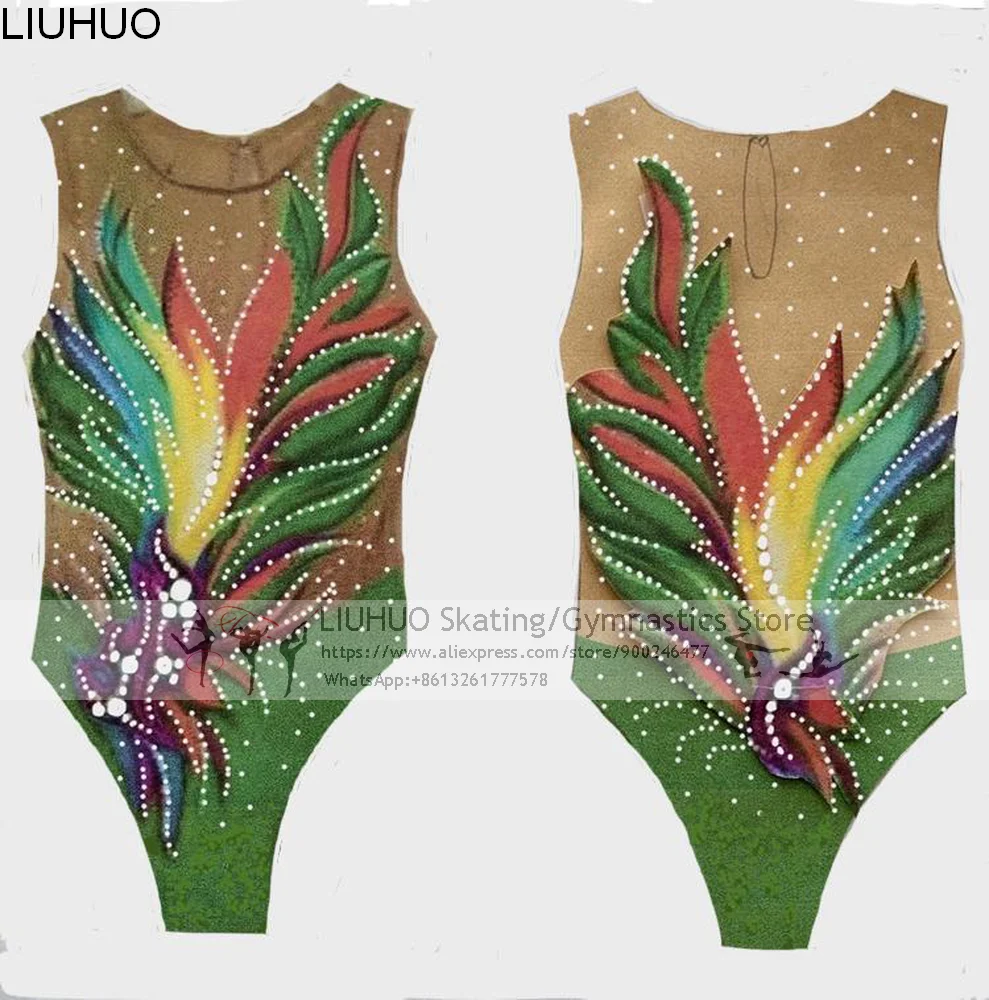 LIUHUO Synchronized Swimming Suits Kids Girls Training - View #4