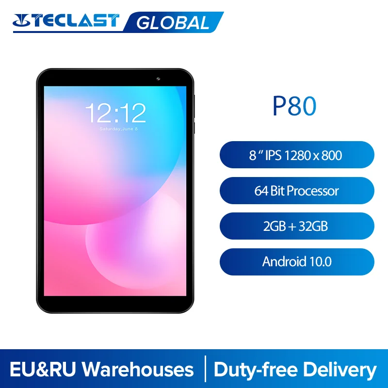 Teclast p80 8 "ips 1280x800 tablet android 10. 0 os allwinner a133 cpu ge8300 gpu 2gb ram 32gb rom duplo wifi tipo-c tablet pc
