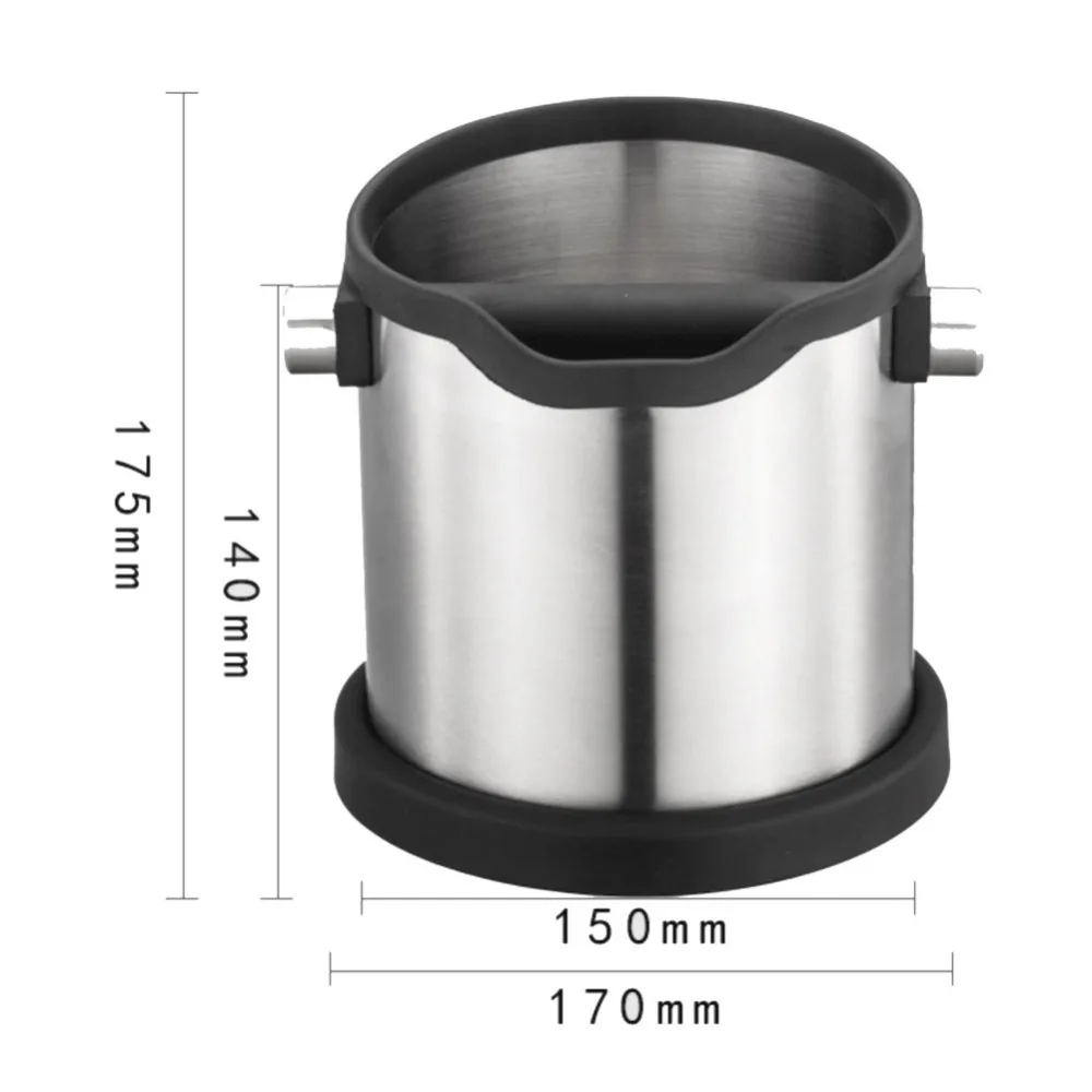 Нержавеющая сталь кофе стук Бин баррель ведро Бариста Эспрессо стук молотый стук коробка съемный стук бар противоскользящие кофейники