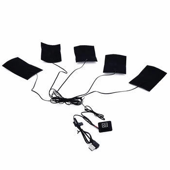 

Heating Pad USB Electric 5-in-1 Adjusted Temperature Thermal Winter Vest Jacket Clothes Heated Warmer