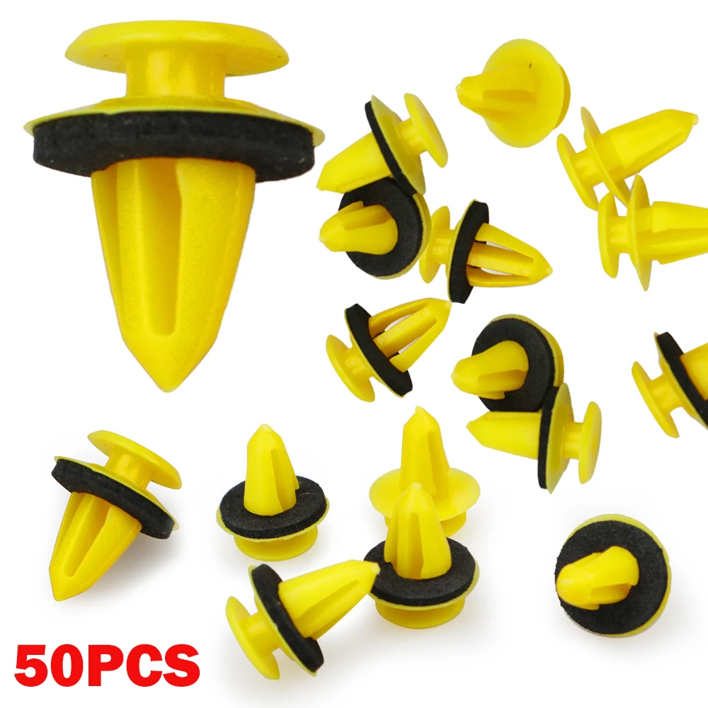 50X Auto Fastener Clip Door Trim Panels Clips Plastic Fixed for Lada Kalina Golf Land Rover Chevrolet Jaguar NEW | Автомобили и