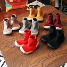 Весенне-летние носки-тапочки для малышей обувь для раннего образования для младенцев Нескользящая Водонепроницаемая Толстая хлопковая Детская ванна с мягкой подошвой