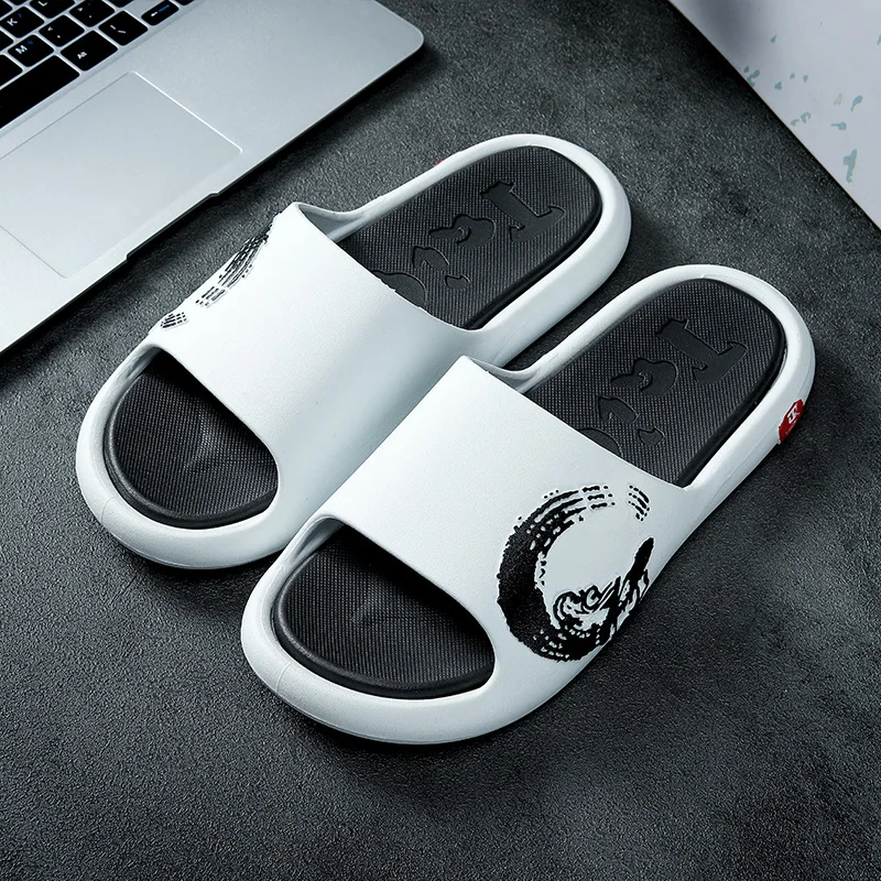 Men Slippers Mute EVA Soft Indoor Home Beach Unisex Non-slip Flip Flops Thick Sole Anti-slip Shoes Non Slip Slippers Soft Slippers Eva Slippers Fashion Slippers Soft Non Slip Slippers
