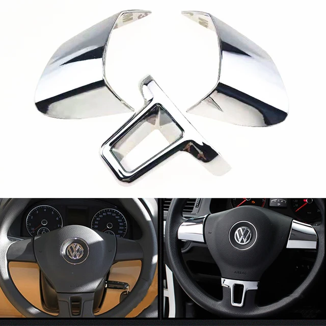 US $4.32 3 pieces Steering wheel decoration sequins Cover Sticker for Volkswagen VW Golf 6 MK6 Polo Jetta MK