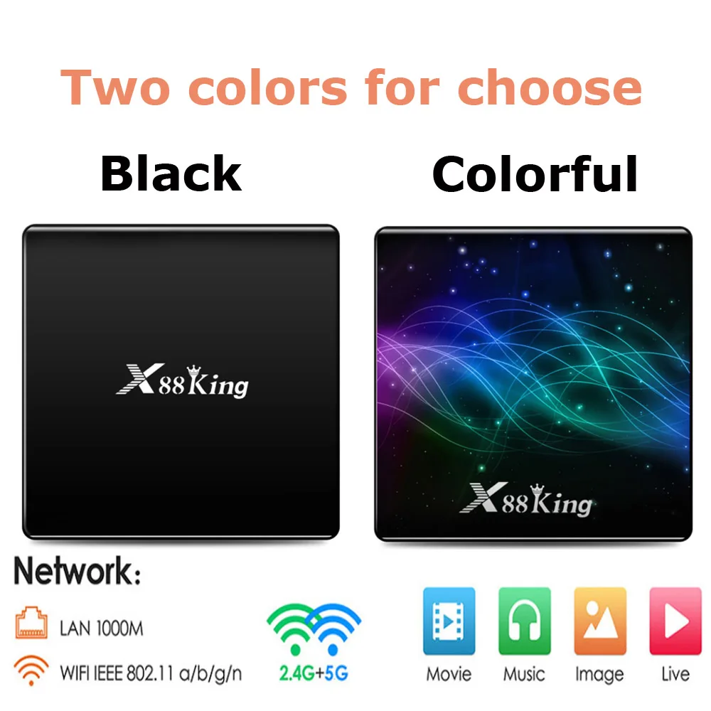 X88 King 4 ГБ 128G Amlogic S922X Android 9,0 tv Box двойной Wifi BT5.0 4K Google Play Store Netflix Youtube медиаплеер