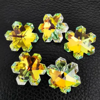 

10x Craft Diy Beads Loose Beading Jewelry Findings Snowflake Rainbow Lights Casting Chandelier Lamp Curtain Ceiling Thread Parts