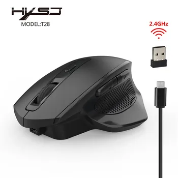 

T28 Ergonomic designed Vertical Wireless Rechargeable Mute Mouse 6 keys 2400DPI Silent Mice Silent micro switch button design#T3