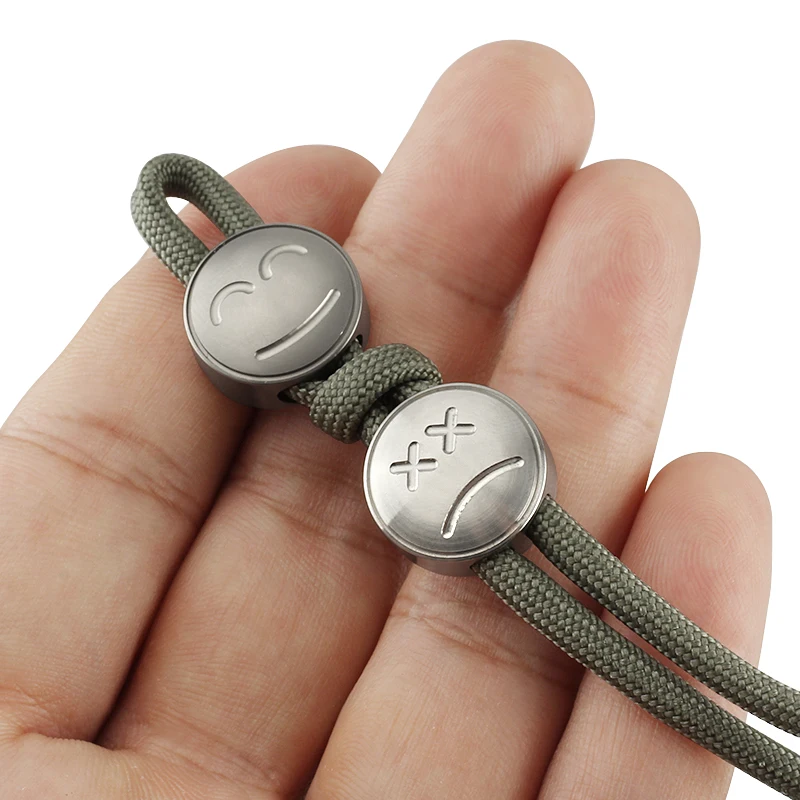 

1PCS Titanium Knife Beads Double Face Paracord Beads Titanium Alloy Expression Paracord Bead EDC DIY