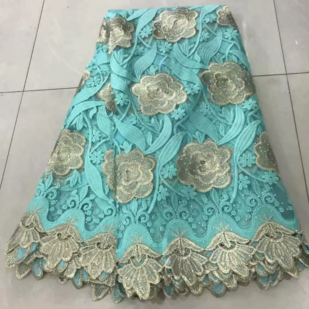 

High Quality Nigerian Milk Silk Voile Lace Fabric Latest French Tulle Lace Fabric African Guipure For Wedding Every Dress
