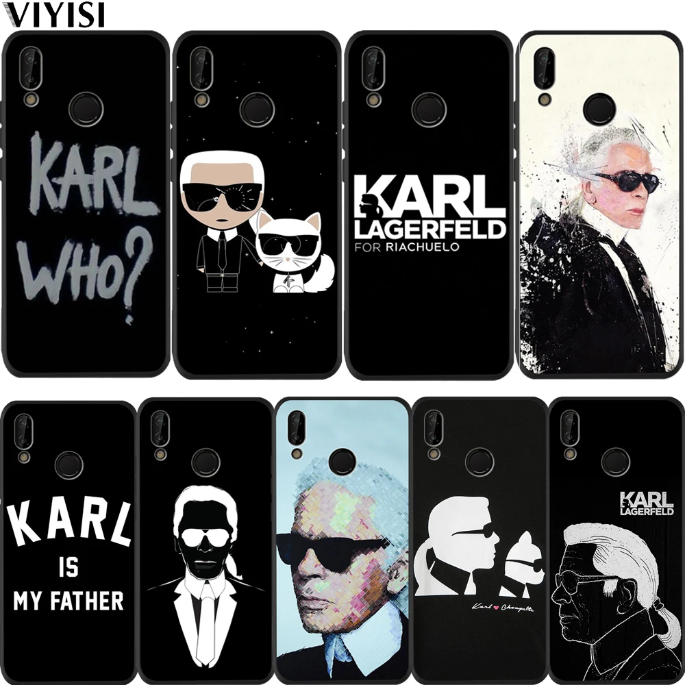 

Phone Case Fashion Karl Lagerfeld Silicone For Huawei p20 lite P30 Pro Mate 20 Lite Honor 8X 9 10 20i V20 P Smart Etui Coque