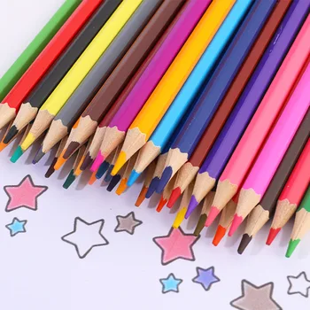 

12/24/36 Colors/set Wooden Colored Pencils for Kids Draw Study School Supply