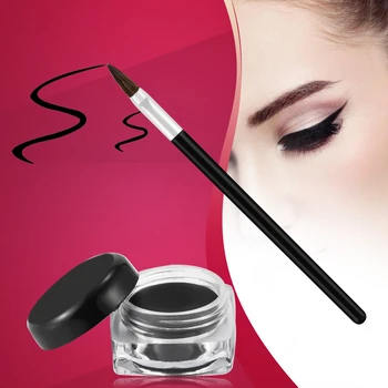 

1 Box Black Waterproof And Long Lasting Eyeliner And Eyeliner Brush Women Eye Makeup Tool Set