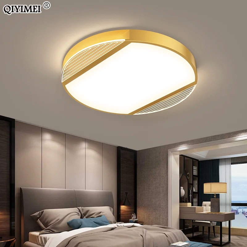 

Modern Led Ceiling Lamps Golden White Color Lighting For Parlour Bedroom Living Room Home Fixtures AC85-260V Lampara De Techo
