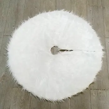 

Christmas Tree Plush Skirt Snow White Faux Fur Christmas Tree Skirt Ornaments Xmas Tree Skirts Christmas Decoration 3 Sizes