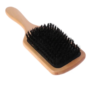 

Antistatic Cushion Hair Brush Comb Wooden Handle Massage Head Scalp Care Salon X7JA