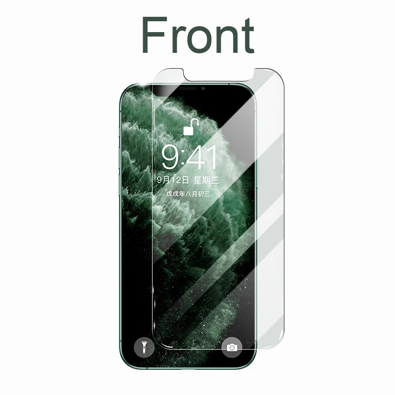 9H заднее стекло 2 в 1 Закаленное стекло протектор экрана для iPhone 11 Pro Max 11Pro 5,8 6,1 6,5 дюймов Передняя и задняя защитная пленка