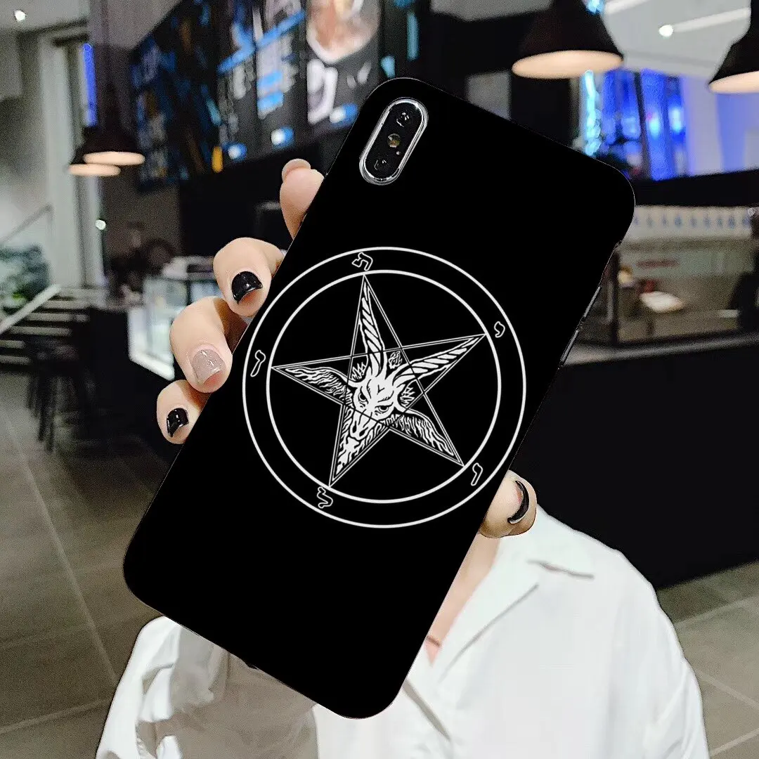 Силиконовый чехол с пентаграммой для Samsung Galaxy A3 A5 A7 A9 A8 Star Lite A6 Plus 2018 2015 2016 2017
