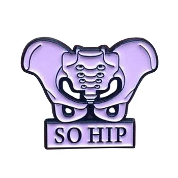 

So Hip Funny Anatomy Pun Skeleton Bone Enamel Pins
