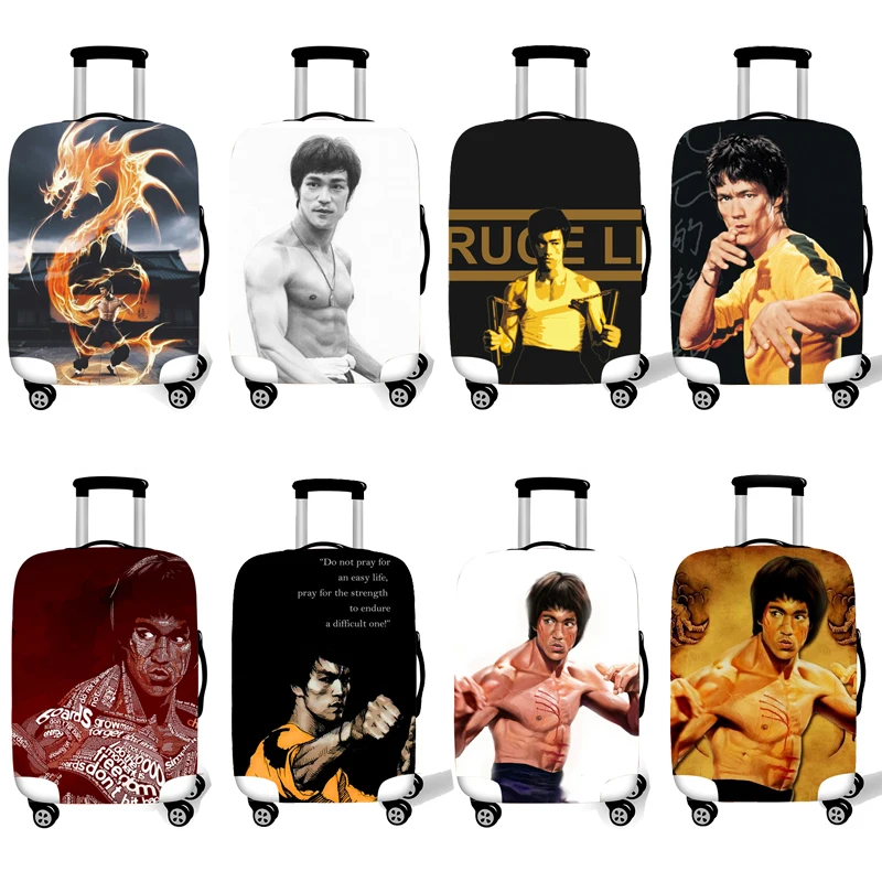 

Elastic Luggage Protective Cover Case For Suitcase Protective Cover Trolley Cases Covers 3D Travel Accessories Bruce Lee Pattern