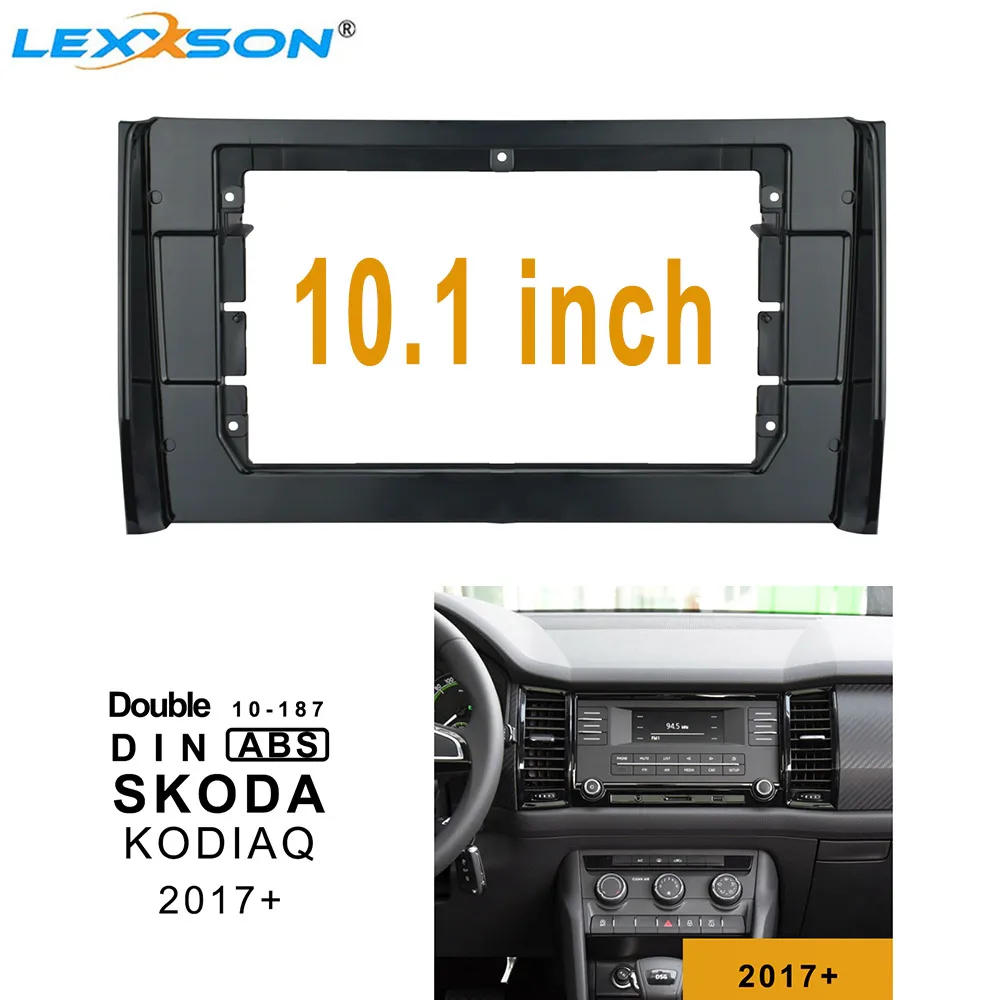As picture show 10,1 дюймов Автомобильный Радио фасции комплект отделки для SKODA KODIAQ- двойной Din рамка аудио фитинг адаптер переходная тире стерео панель - Название цвета: As picture show