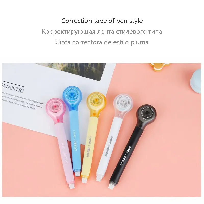 BESARME 12 Pieces White Out Tape Pen, Cute Whiteout Correction Tape Pen