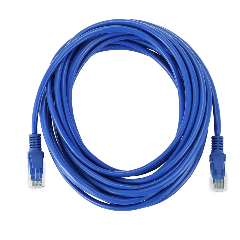

RJ45 8P8C Male to Male Plug CAT5E LAN Ethernet Network Cable 4M Blue