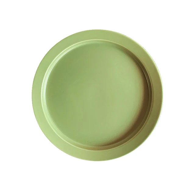 8 inch color folding ceramic dinner plate