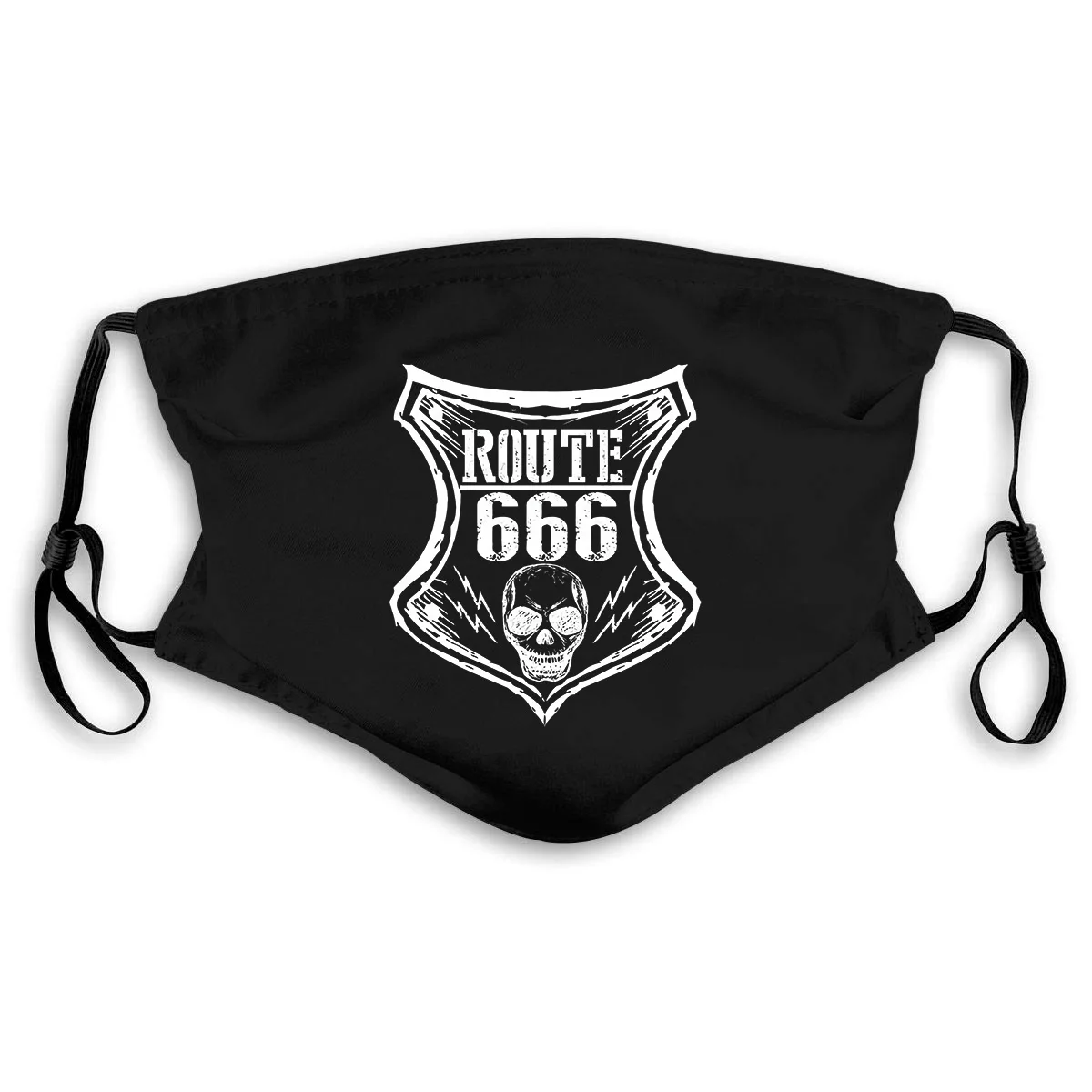 Route 666 Классическая винтажная Байкерская маска с принтом в стиле хип-хоп для
