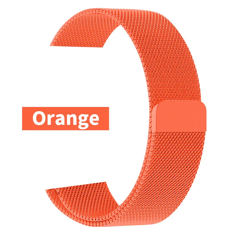 Orange Королевский синий ремешок для часов Apple Watch 5 44 мм Iwatch 4 полосы 40 мм металлический браслет для Apple Watch серии 3 38 мм ремешок - Цвет ремешка: Orange