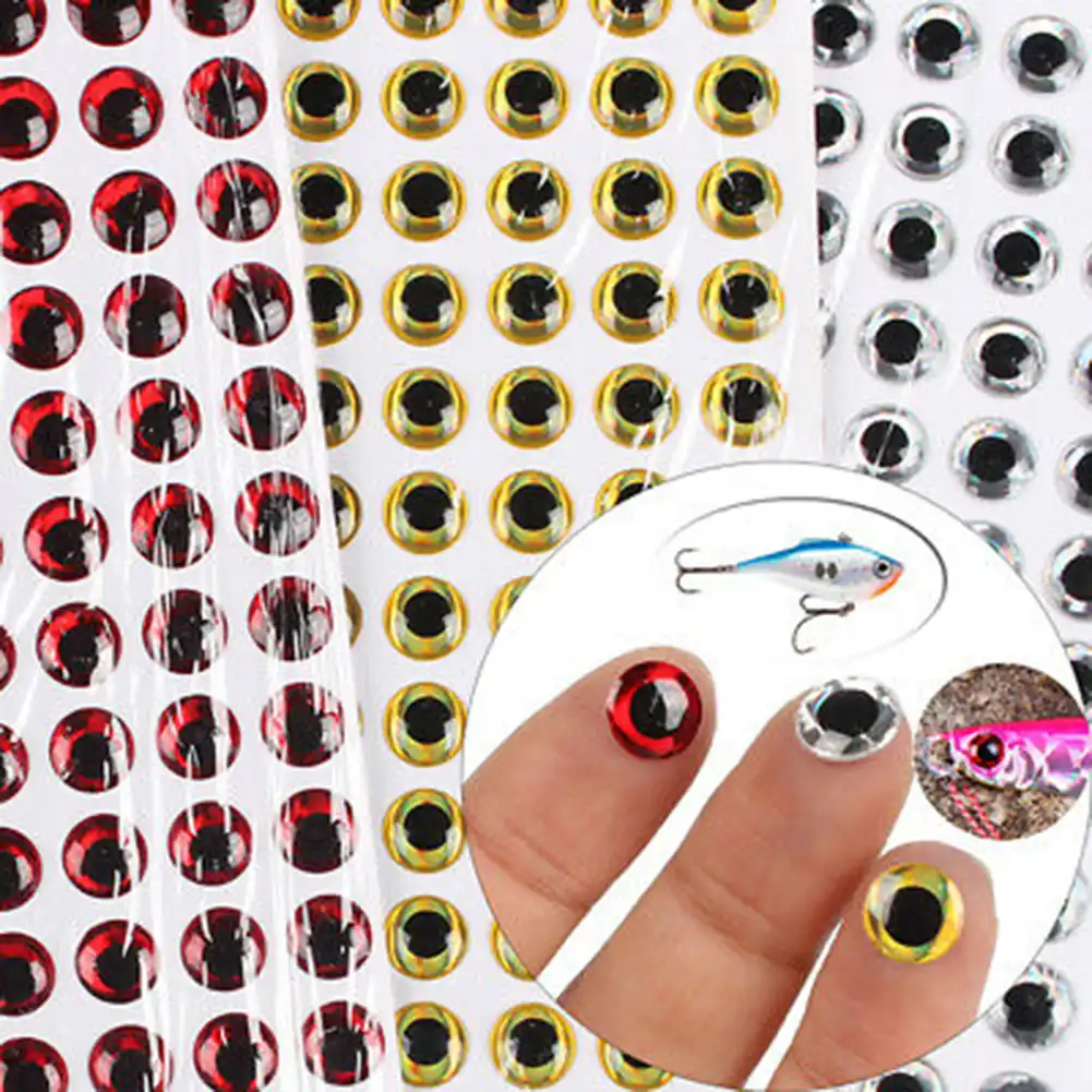 Fish Eyes 3D Holographic Fishing Lure Fly Tying Jigs Crafts Dolls 3//5//7//12mm