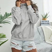 

Vintage Loose Casual Female Fashion Long Sleeve Tops Women Fall Corduroy Zipper Solid Colour Pullover Sweatshirt Tide Streetwear