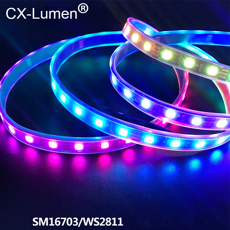 Светодиодная ленсветильник s RGB 12 в 5050 волшебный световой ремень WS2811 светильник