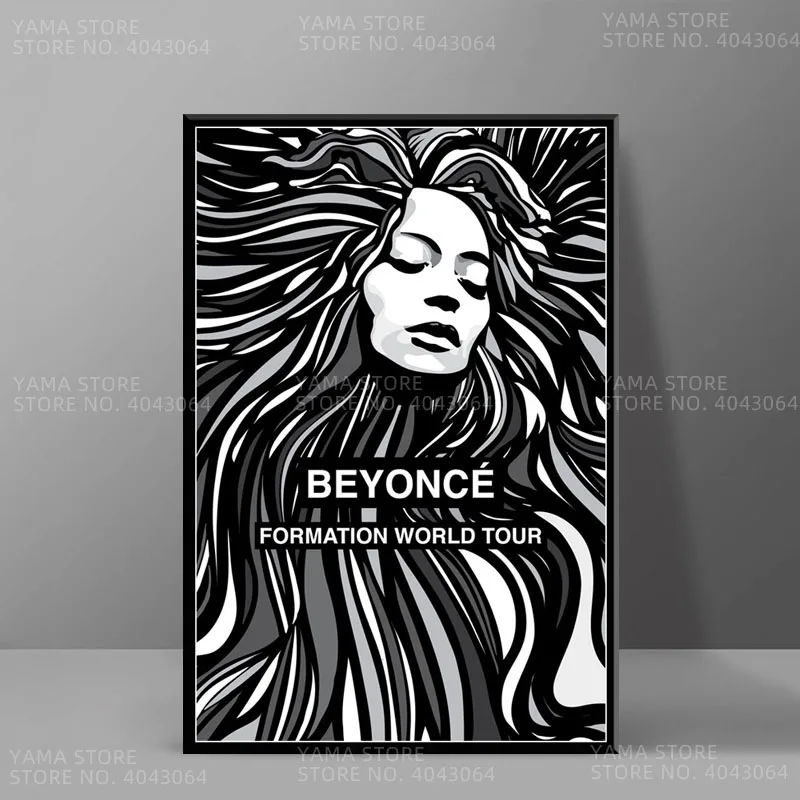 Beyonce Pop Art Black And White