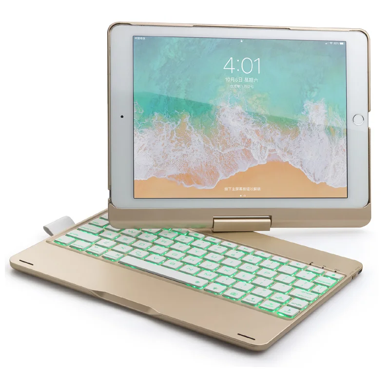 Чехол для iPad 9,7, тонкий, 7 цветов, с подсветкой, Bluetooth, клавиатура, чехол для /, IPad 9,7/iPad Air/IPad Air2/iPad pro 9,7
