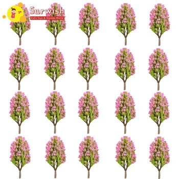 

Surwish 20pcs 8cm Ho 1:85 Scale Small Size Crape Myrtle Tree Model Railroad Architecture Diorama Tree For Diy Scenery Landscape