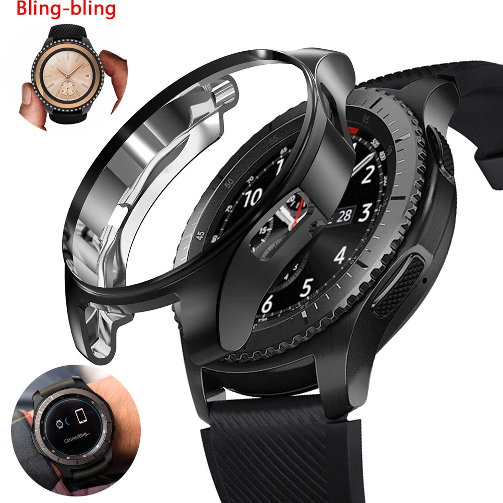 hår Invitere mavepine Case for Samsung Galaxy Watch 46mm 42mm/Gear S3 frontier bumper soft smart watch  accessories plated protective diamond shellcase|Watch Cases| - AliExpress