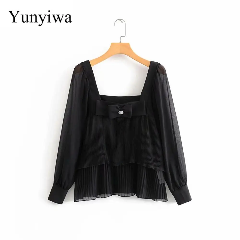 pleated smock top